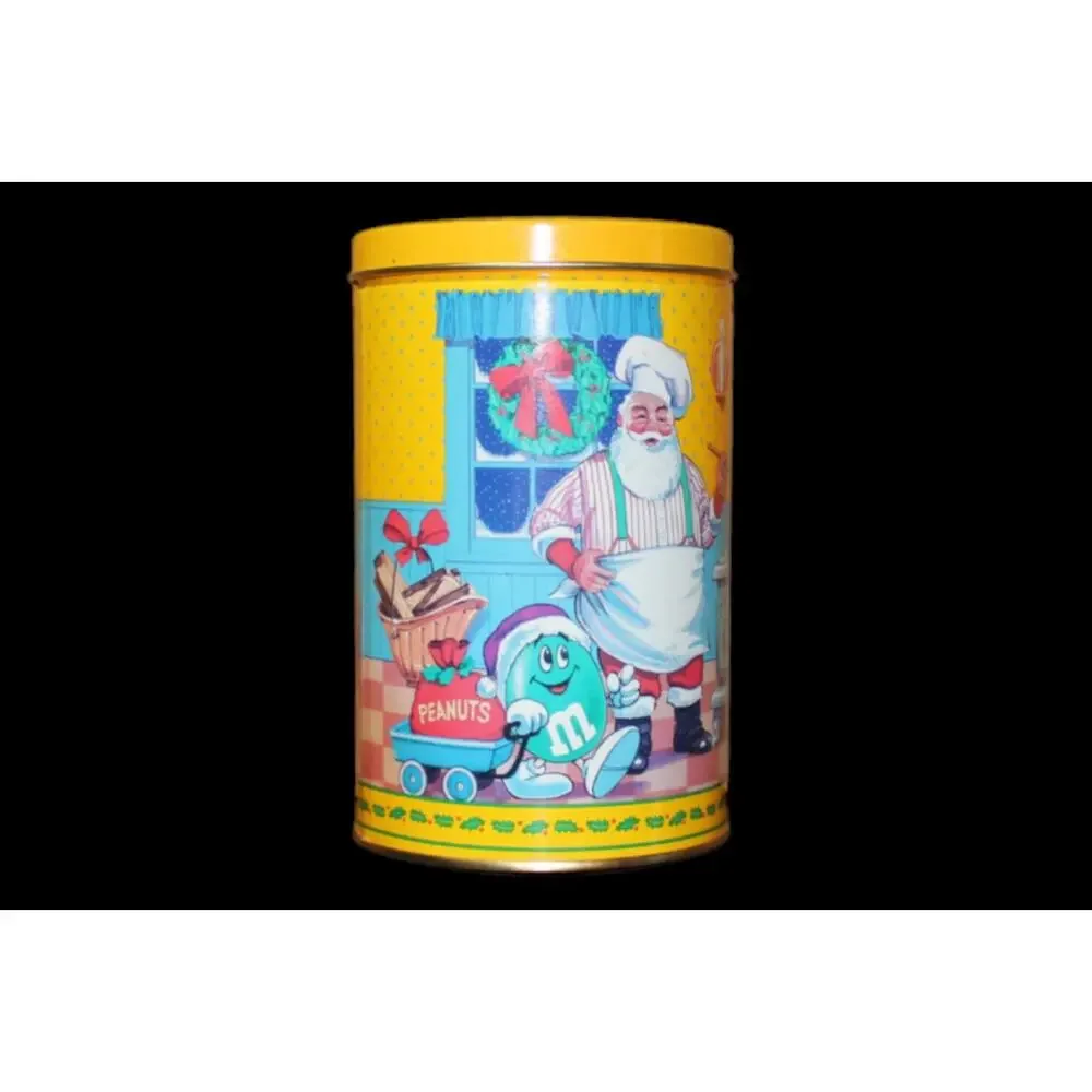 1994 M&M Santa Kitchen Limited Edition Christmas Holiday Collectible Tin Can